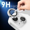 iPhone 15/14 Plus Camera Lens Protector Set - 6Pcs Silver Diamond Ring - 3