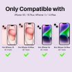 iPhone 15/14 Plus Camera Lens Protector Set - 6Pcs Pink Diamond Metal Ring - 6