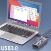 U307 Aluminum Alloy 7-Port USB 3.0 Hub, 5Gbps Speed, Independent Switch - 3