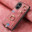 Redmi Turbo 4 Pro Pink Retro Skin-feel Phone Case with Ring Card Bag - 5