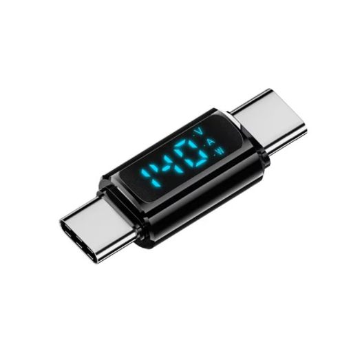 Type-C Male to Male 40Gbps Data Adapter PD140W with Display (Black) - 1