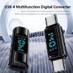 Type-C Male to Male 40Gbps Data Adapter PD140W with Display (Black) - 4