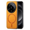 Xiaomi 14 Ultra Yellow Retro Magsafe PU Back Cover Phone Case - 1