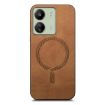 Xiaomi Redmi 13C Brown Retro Magsafe PU Back Cover Phone Case - 3