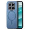 Xiaomi Redmi Note 14 5G Blue Retro Magsafe PU Back Cover Case - 1