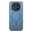 Xiaomi Redmi Note 14 5G Blue Retro Magsafe PU Back Cover Case - 2