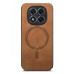 Xiaomi Redmi Note 14 5G Brown Retro Magsafe PU Back Cover Case - 2