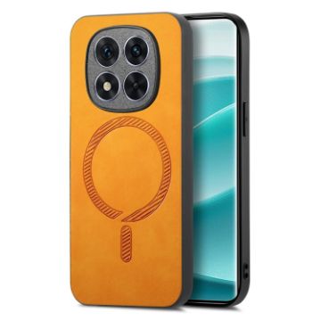 Xiaomi Redmi Note 14 Pro+ 5G Yellow Retro Magsafe PU Phone Case - 1