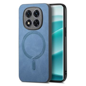 Xiaomi Redmi Note 14 Pro+ 5G Blue Retro Magsafe PU Back Cover Case - 1