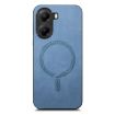 Redmi Turbo 4 Blue Retro Magsafe PU Back Cover Phone Case - 2