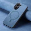 Redmi Turbo 4 Blue Retro Magsafe PU Back Cover Phone Case - 4