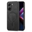 Redmi Turbo 4 Black Retro Magsafe PU Back Cover Phone Case - 1