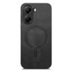Redmi Turbo 4 Black Retro Magsafe PU Back Cover Phone Case - 2