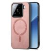 Xiaomi 15 Pink Retro Magsafe PU Back Cover Phone Case - 1