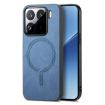 Xiaomi 15 Pro Blue Retro Magsafe PU Back Cover Phone Case - 1