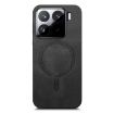 Xiaomi 15 Pro Black Retro Magsafe PU Back Cover Phone Case - 2