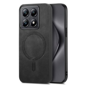 Xiaomi 14T Black Retro Magsafe PU Back Cover Phone Case - 1