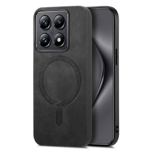 Xiaomi 14T Black Retro Magsafe PU Back Cover Phone Case - 1