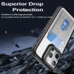 iPhone 15 Card Holder Case - White Acrylic Hybrid TPU Cover - 4