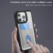 iPhone 15 Purple Card Holder Acrylic TPU Case - 3