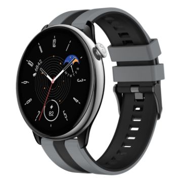 Amazfit GTR Mini 20mm Grey+Black Two-Color Sports Silicone Watch Band - 1