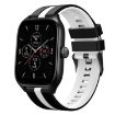Amazfit GTS 4 20mm Black+White Two-Color Sports Silicone Watch Band - 1