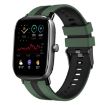 Amazfit GTS 4 Mini 20mm Two-Color Silicone Watch Band Olive/Black - 1