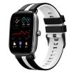 Amazfit GTS 4 Mini 20mm Black+White Sports Silicone Watch Band - 1