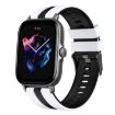 Amazfit GTS 3 20mm Two-Color Silicone Watch Band White+Black - 1