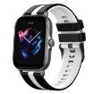 Amazfit GTS 3 20mm Black+White Two-Color Sports Silicone Watch Band - 1