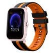 Amazfit Pop Pro 20mm Black+Orange Sports Silicone Watch Band - 1