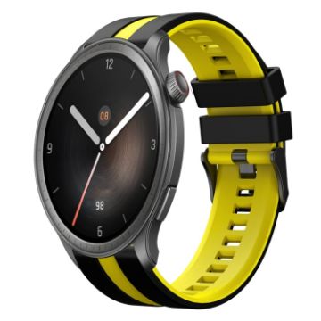 Amazfit Balance 22mm Black+Yellow Sports Silicone Watch Band - 1