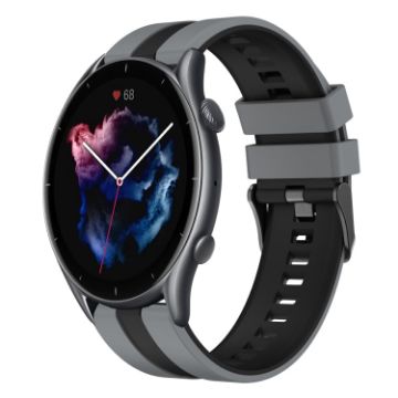 Amazfit GTR 3 Pro 22mm Grey+Black Two-Color Sports Silicone Band - 1
