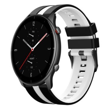 Amazfit GTR 2e 22mm Black+White Two-Color Sports Silicone Band - 1
