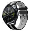 Amazfit GTR 2e 22mm Black+Grey Two-Color Sports Silicone Watch Band - 1