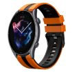 Amazfit 3 22mm Two-Color Silicone Watch Band Orange Black Sports Strap - 1