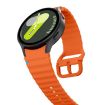 Samsung Galaxy Watch 7 40/44mm Orange Wave Pattern Silicone Band - 4