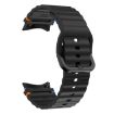 Samsung Galaxy Watch 5 40/44mm Black Wave Silicone Band - 3