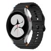 Samsung Galaxy Watch 4 40/44mm Black Wave Pattern Silicone Band - 1