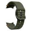 Samsung Galaxy Watch 4 40/44mm Army Green Wave Silicone Band - 3