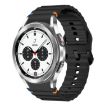 Samsung Galaxy Watch 4 Classic 42/46mm Black Silicone Wave Band - 1