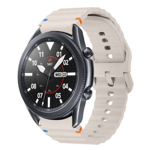 Samsung Galaxy Watch3 41mm Starlight Wave Pattern Silicone Band - 1