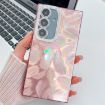 Samsung Galaxy S24 FE 5G Glitter TPU Case with Lens Film - Pink Feathers - 1
