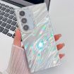 Samsung Galaxy S24 5G Glitter TPU Case with Lens Film - White Ripples - 1