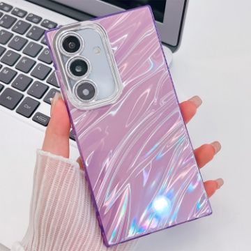 Samsung Galaxy S24 5G Glitter TPU Case with Lens Film - Purple Ripples - 1