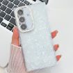 Samsung Galaxy S24+ 5G Glitter TPU Case with Lens Film - White Shell Pattern - 1