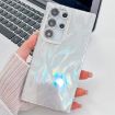 Samsung Galaxy S24 Ultra 5G Glitter TPU Case with Lens Film - White Feather - 1
