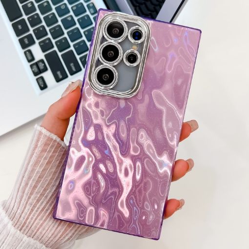 Samsung Galaxy S24 Ultra 5G Glitter TPU Case with Lens Film - Purple - 1