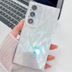 Samsung Galaxy S24+ 5G Glitter TPU Case with Lens Film - White Feather Yarn - 1