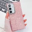 Samsung Galaxy A25 5G Glitter TPU Case with Lens Film - Pink Shell Pattern - 1